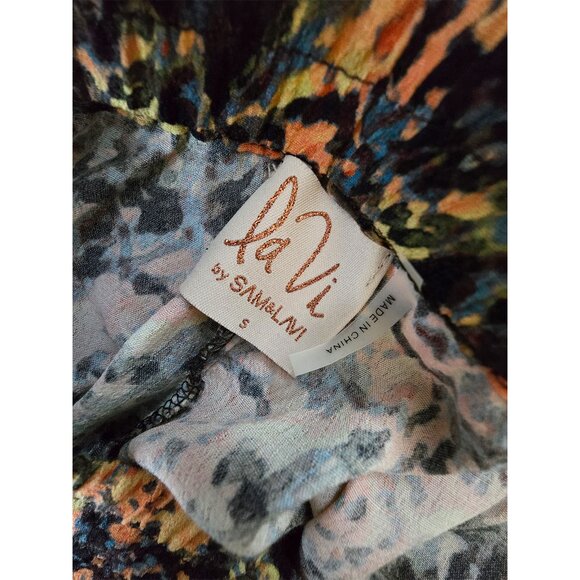 Anthropologie La Vie by Sam and Lavi Floral Cropped Leggings Small S 2 4 6 8 - Picture 5 of 7